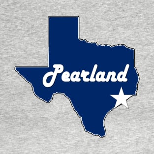 City of Pearland Texas Lone Star State Map Navy Blue T-Shirt